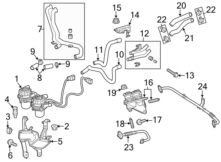 Diagram EMISSION SYSTEM. EMISSION COMPONENTS. for your 2020 Toyota 86   