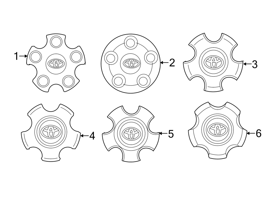 Diagram WHEELS. COVERS & TRIM. for your 2007 Toyota Land Cruiser   