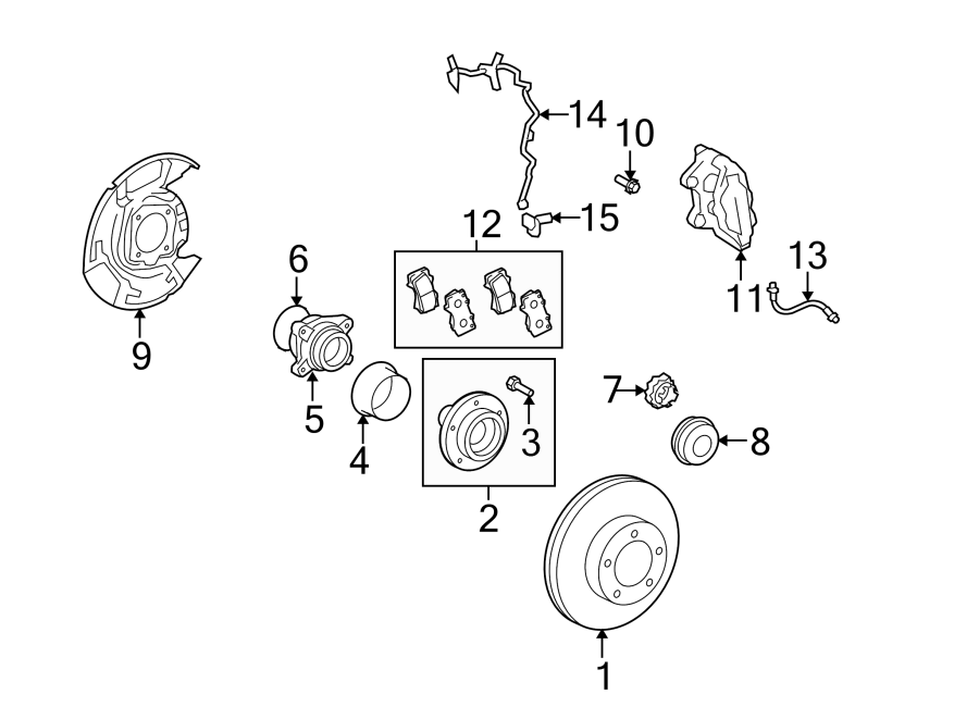 Diagram FRONT SUSPENSION. BRAKE COMPONENTS. for your 2008 Toyota Corolla   