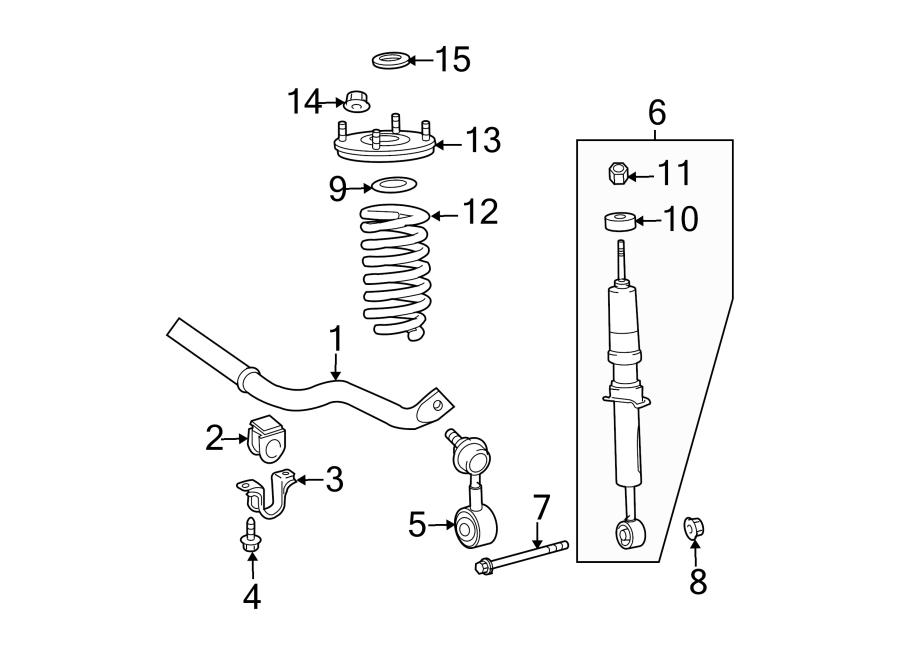 Diagram FRONT SUSPENSION. STABILIZER BAR & COMPONENTS. STRUTS & COMPONENTS. for your 1984 Toyota Camry   