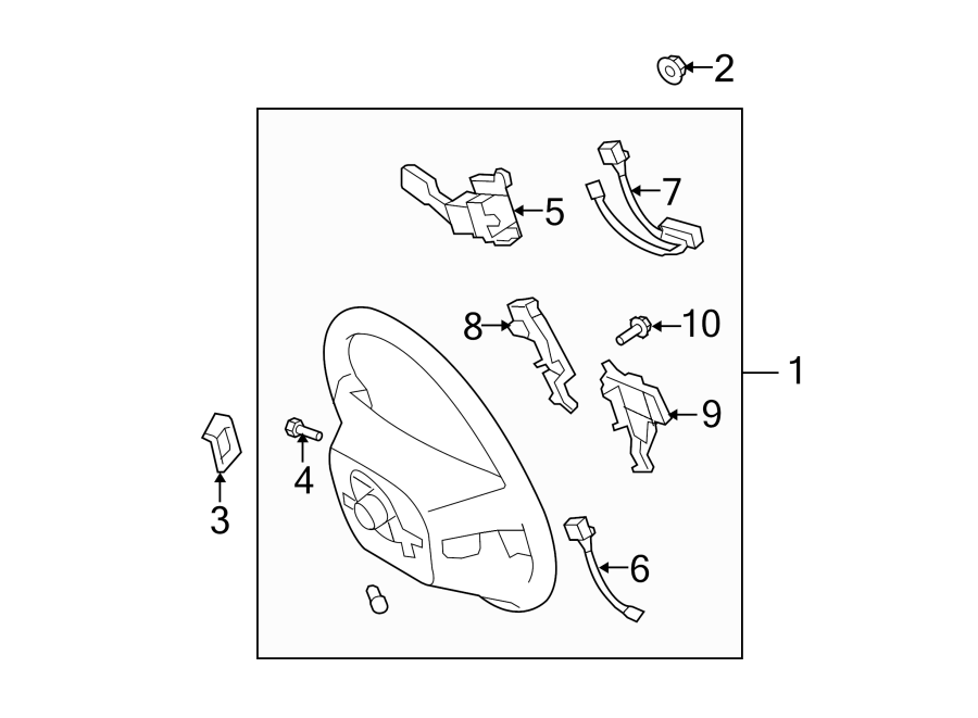 Diagram STEERING WHEEL & TRIM. for your 2022 Toyota Sequoia  Nightshade Sport Utility 