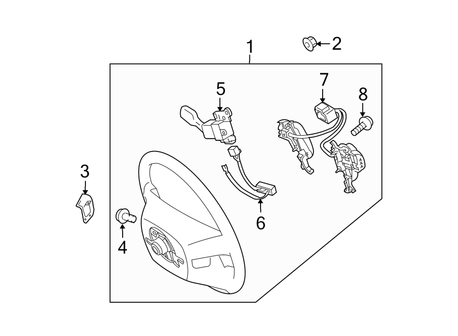 Diagram STEERING WHEEL & TRIM. for your 2009 Toyota Land Cruiser   