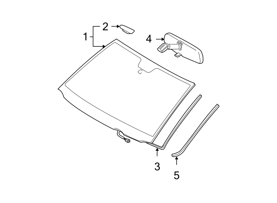 Diagram WINDSHIELD. GLASS. REVEAL MOLDINGS. for your Toyota Camry  