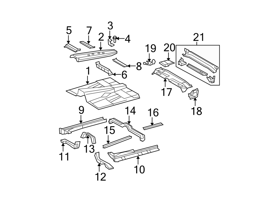 Diagram FLOOR. for your 2012 Toyota Prius Plug-In   