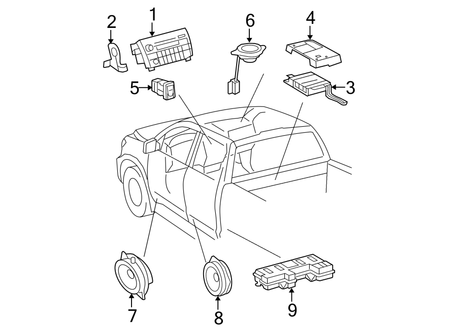 Diagram INSTRUMENT PANEL. SOUND SYSTEM. for your 2019 Toyota Corolla 1.8L M/T XSE Sedan 