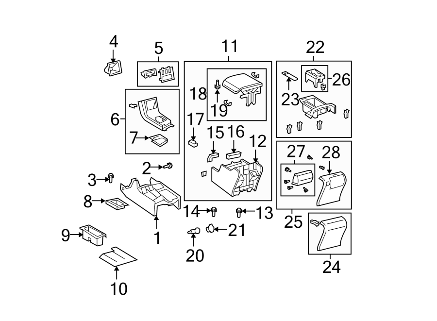 Diagram Console. for your 2021 Toyota Prius AWD-e   