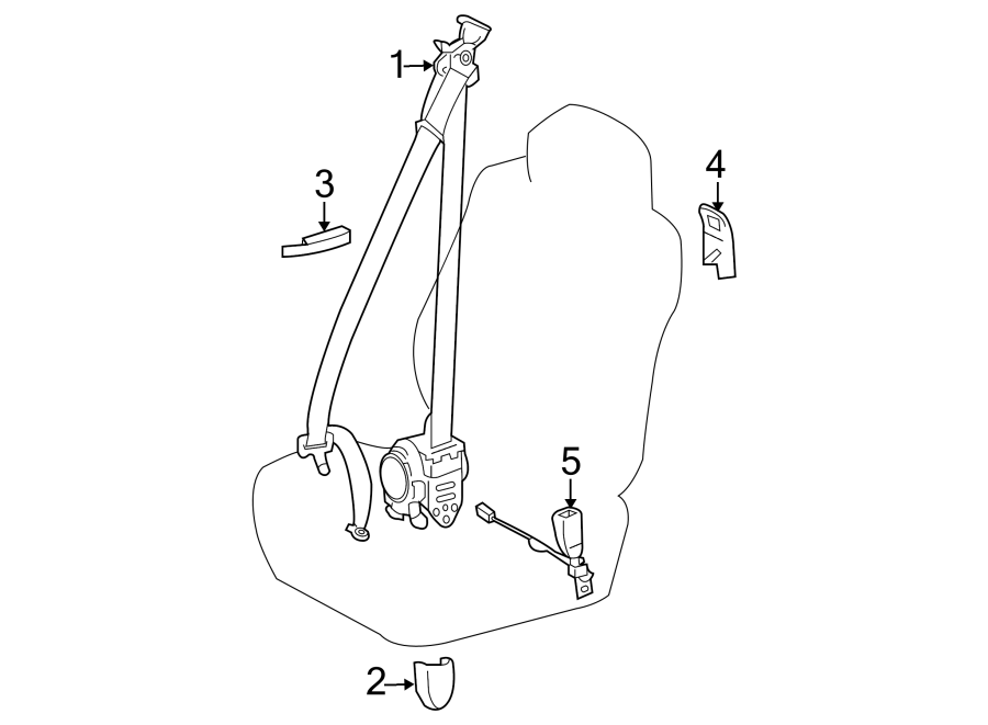 Diagram RESTRAINT SYSTEMS. FRONT SEAT BELTS. for your 2014 Toyota Tacoma 2.7L M/T RWD Base Crew Cab Pickup Fleetside 