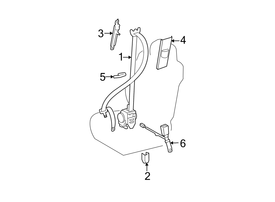 Diagram RESTRAINT SYSTEMS. FRONT SEAT BELTS. for your 2014 Toyota Tacoma 2.7L M/T RWD Base Crew Cab Pickup Fleetside 