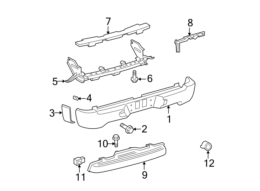 Diagram REAR BUMPER. BUMPER & COMPONENTS. for your Toyota