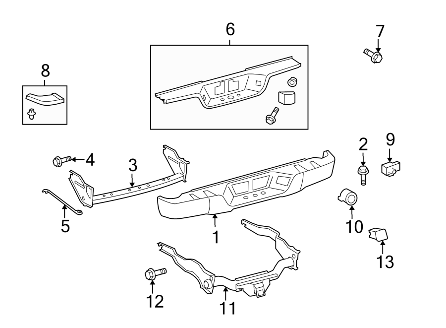 Diagram REAR BUMPER. BUMPER & COMPONENTS. for your 2010 Toyota Venza 2.7L A/T AWD Base Sport Utility 