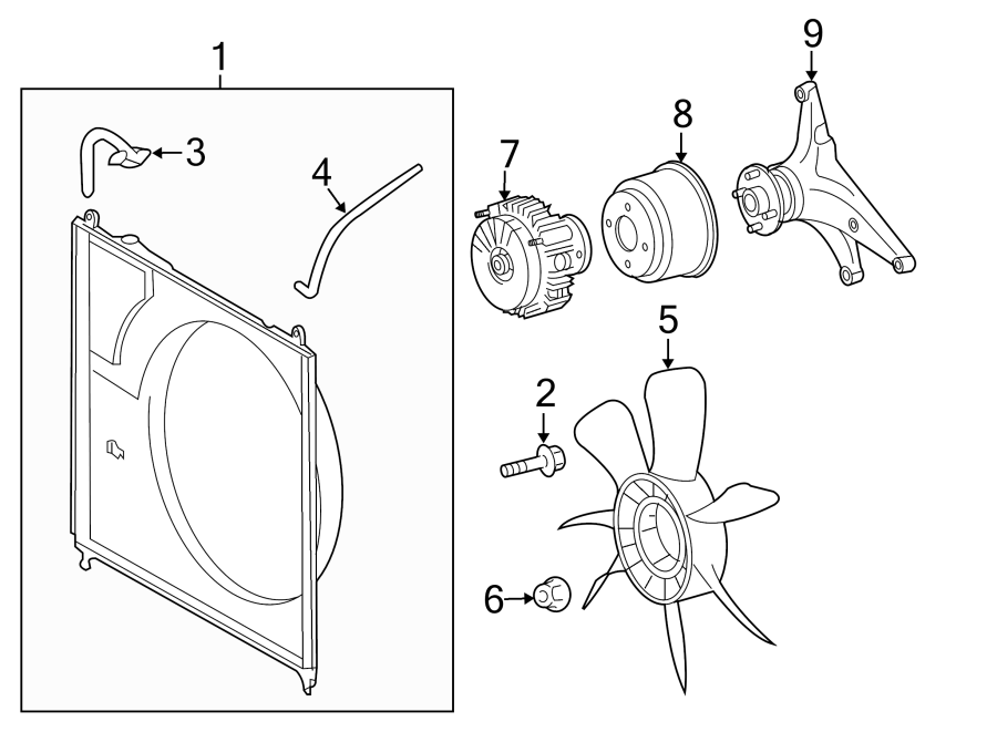 Diagram COOLING FAN. for your 1994 Toyota Corolla  Base Sedan 