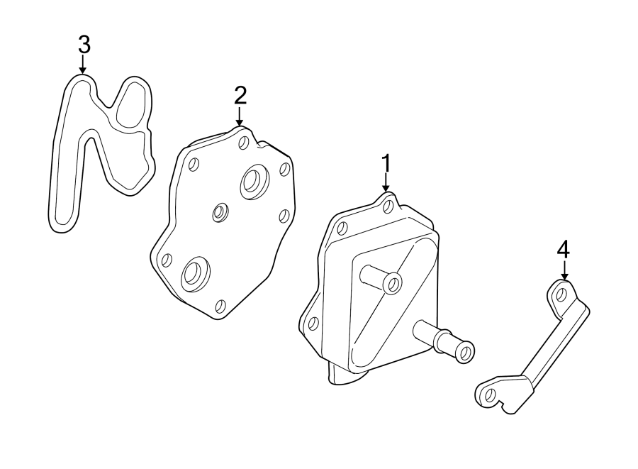 Diagram ENGINE OIL COOLER. for your Toyota Camry  