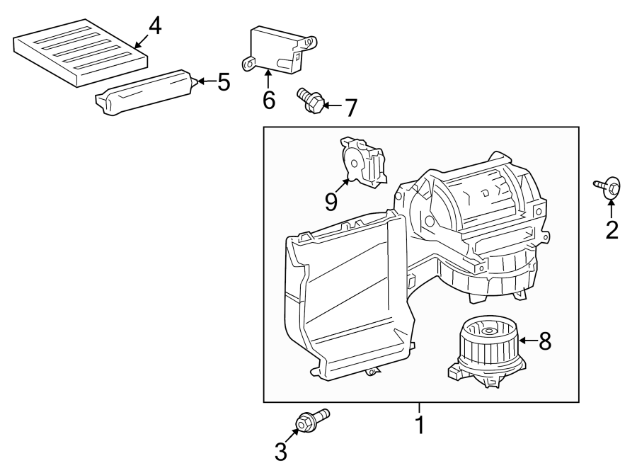 Diagram AIR CONDITIONER & HEATER. HEATER COMPONENTS. for your 2018 Toyota Tundra 4.6L V8 A/T RWD SR Extended Cab Pickup Fleetside 