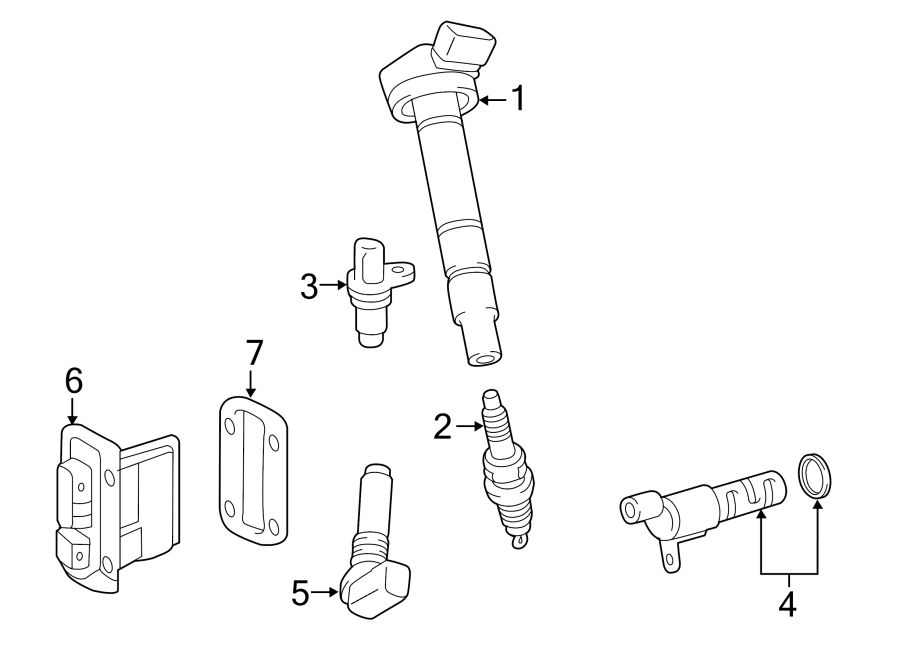 Diagram IGNITION SYSTEM. for your 2014 Toyota Tundra 4.6L V8 A/T 4WD SR Standard Cab Pickup Fleetside 