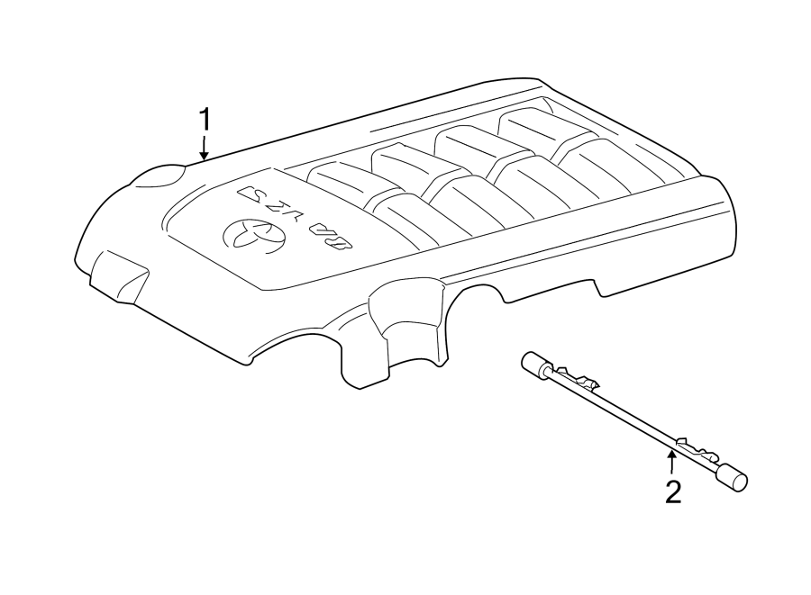 Diagram ENGINE APPEARANCE COVER. for your 2008 Toyota RAV4   