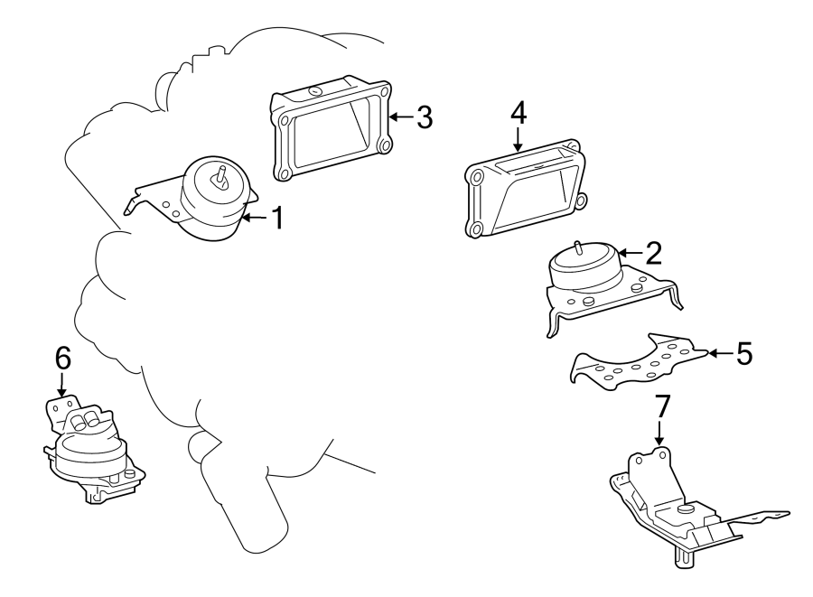 Diagram ENGINE & TRANS MOUNTING. for your 2015 Toyota Tundra   