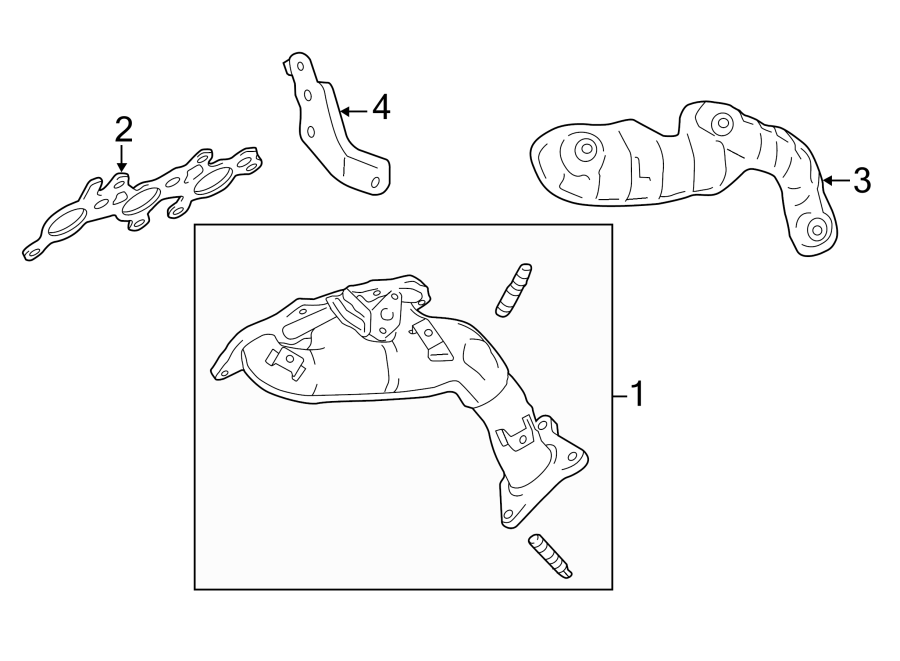 Diagram EXHAUST SYSTEM. MANIFOLD. for your 2011 Toyota Sienna   