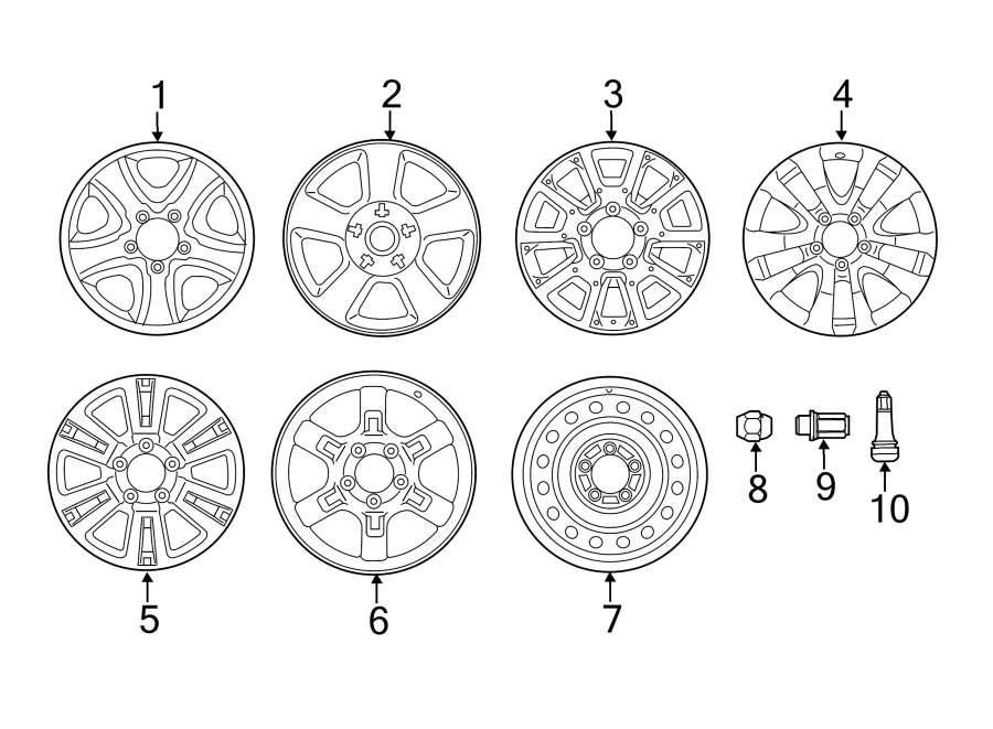 Diagram Wheels. for your 2014 Toyota Avalon   