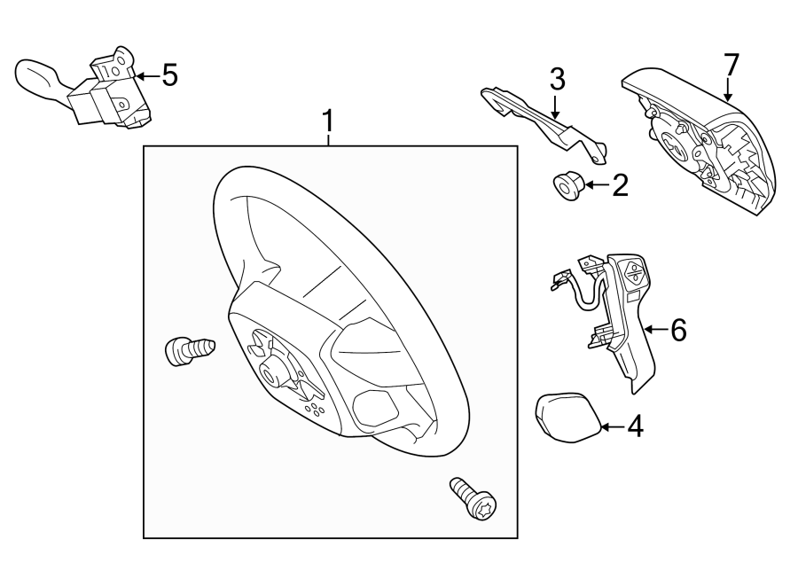 Diagram STEERING WHEEL & TRIM. for your 1986 Toyota 4Runner   