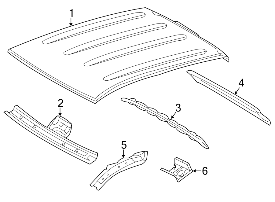 Diagram ROOF & COMPONENTS. for your Toyota Tundra  