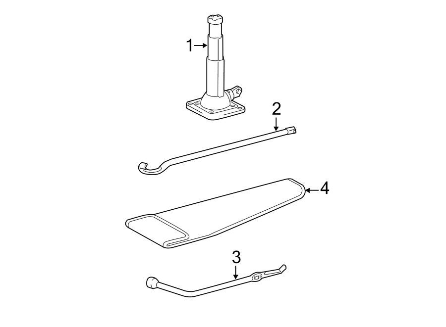 Diagram JACK & COMPONENTS. for your 2011 Toyota Tundra 4.6L V8 A/T RWD Base Extended Cab Pickup Fleetside 