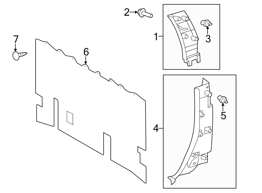 Diagram Interior trim. for your 2015 Toyota Tundra 5.7L i-Force V8 FLEX A/T 4WD Limited Crew Cab Pickup Fleetside 