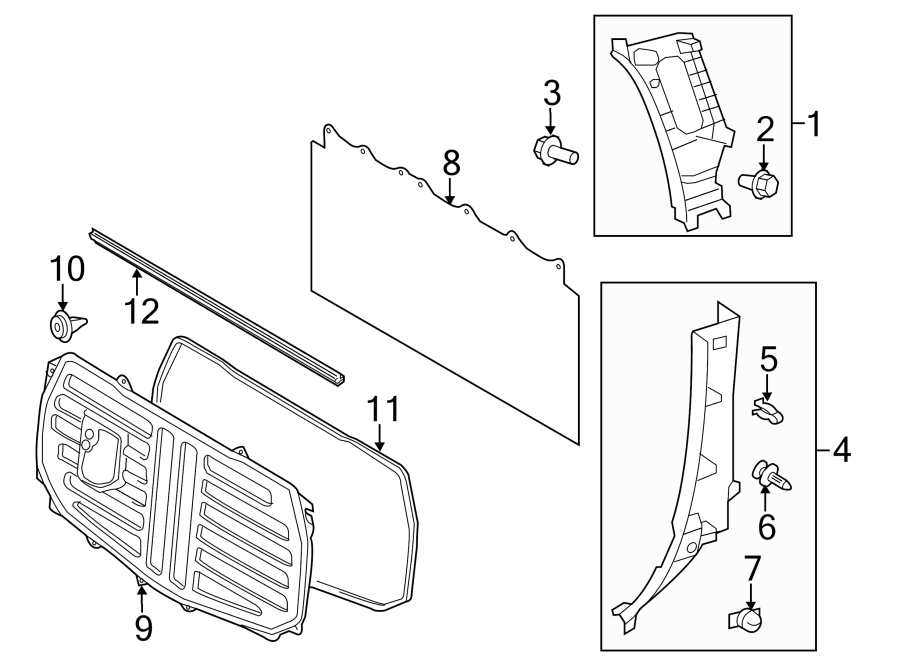 Diagram CAB. INTERIOR TRIM. for your 2017 Toyota Tundra 4.6L V8 A/T RWD SR Extended Cab Pickup Fleetside 