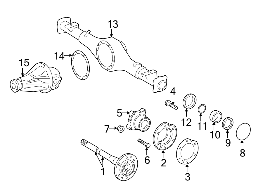 Diagram REAR SUSPENSION. AXLE & DIFFERENTIAL. for your 2003 Toyota Tacoma   