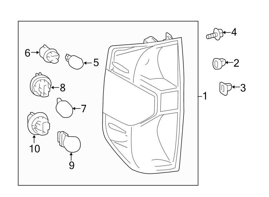 Diagram REAR LAMPS. COMBINATION LAMPS. for your 2018 Toyota Tundra 5.7L i-Force V8 FLEX A/T RWD SR Extended Cab Pickup Fleetside 