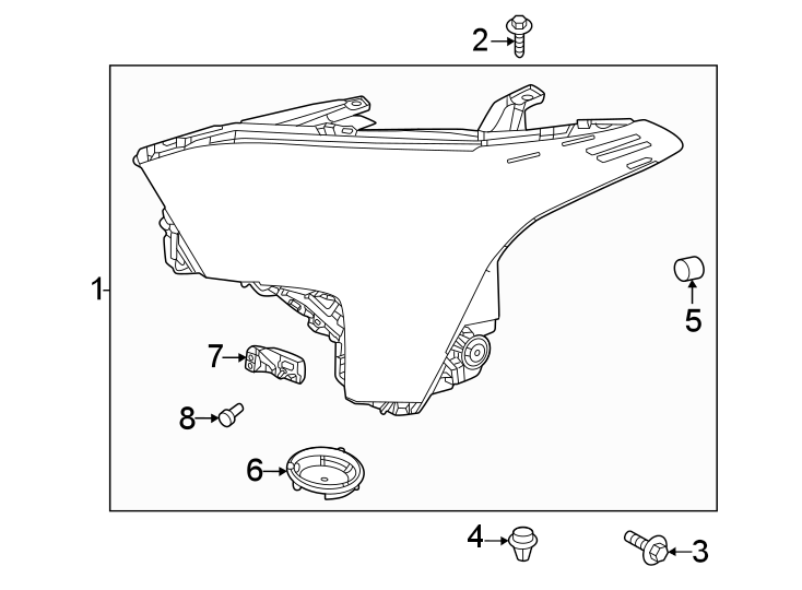 Diagram Front lamps. Headlamp components. for your 1998 Toyota Avalon   