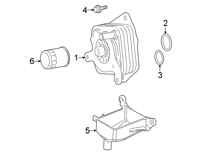 Diagram Engine oil cooler. for your 2018 Toyota Sequoia   