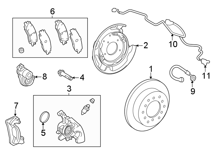 Diagram Rear suspension. Brake components. for your Toyota