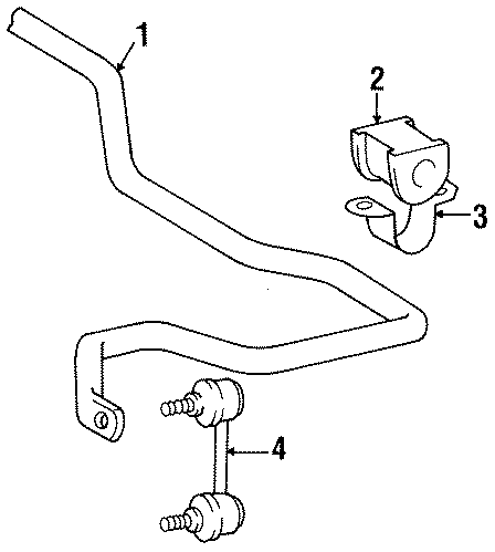 Diagram FRONT SUSPENSION. STABILIZER BAR & COMPONENTS. for your Toyota