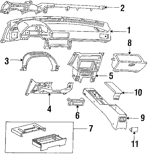 Diagram INSTRUMENT PANEL. for your 2002 Toyota Tundra 4.7L V8 A/T RWD Limited Extended Cab Pickup Fleetside 