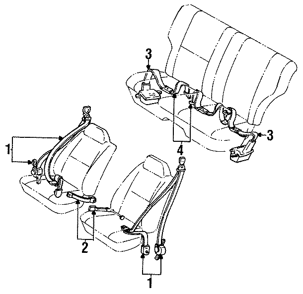 Diagram RESTRAINT SYSTEMS. SEAT BELT. for your Toyota