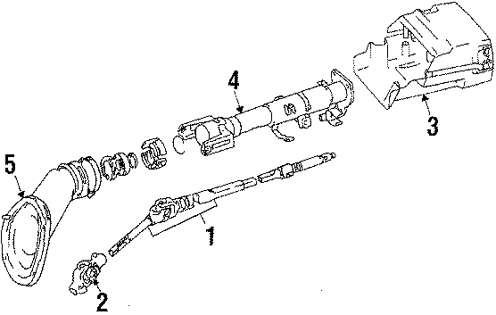 Diagram STEERING COLUMN & WHEEL. for your 1986 Toyota Camry 2.0L DIESEL M/T DLX Sedan 