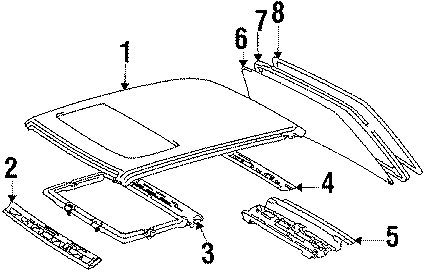 Full size assembly image of ROOF & COMPONENTS. (1/1)