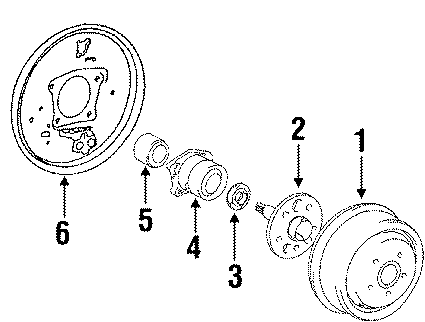 Diagram REAR SUSPENSION. BRAKE COMPONENTS. for your 2011 Toyota Corolla   