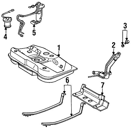 Diagram FUEL SYSTEM COMPONENTS. for your 2001 Toyota 4Runner   