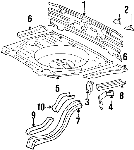 Diagram REAR BODY. for your Toyota Supra  