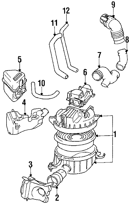 Diagram ENGINE / TRANSMISSION. AIR INTAKE. for your Toyota 4Runner  