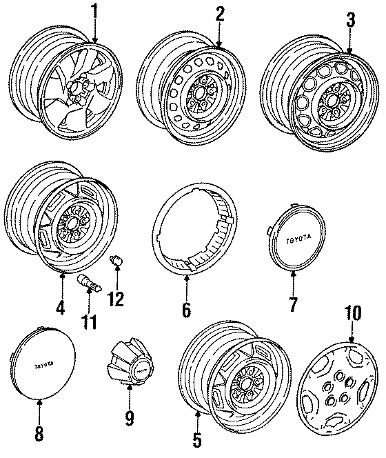 Diagram 2WD. for your Toyota