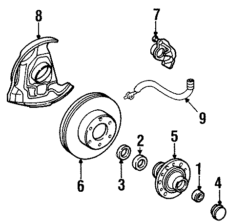 Diagram FRONT SUSPENSION. BRAKE COMPONENTS. for your 2006 Toyota Corolla   