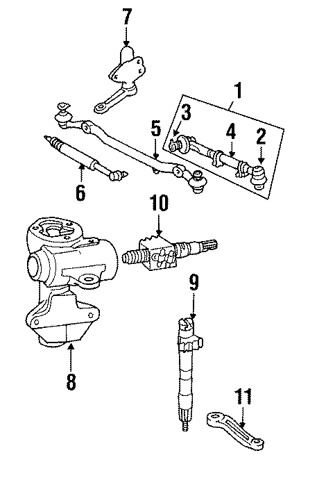 Diagram STEERING GEAR & LINKAGE. for your 2005 Toyota Tundra 4.7L V8 A/T RWD SR5 Extended Cab Pickup Fleetside 