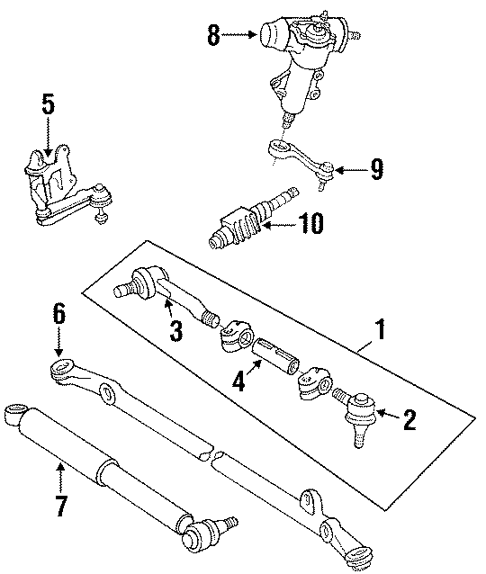 Diagram STEERING GEAR & LINKAGE. for your 2005 Toyota Tundra  Limited Crew Cab Pickup Stepside 