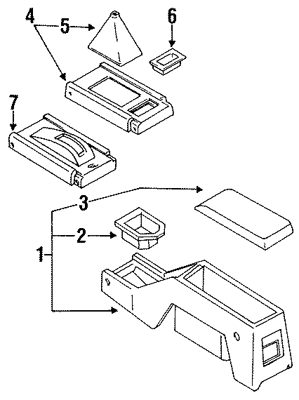 Diagram CONSOLE. for your Toyota