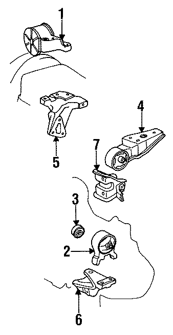 Diagram ENGINE / TRANSAXLE. ENGINE & TRANS MOUNTING. for your 2009 Toyota RAV4   