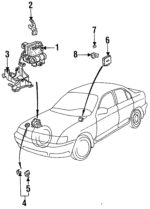 Diagram ELECTRICAL. ABS COMPONENTS. for your 2009 Toyota Highlander 3.5L V6 A/T FWD Sport Sport Utility 