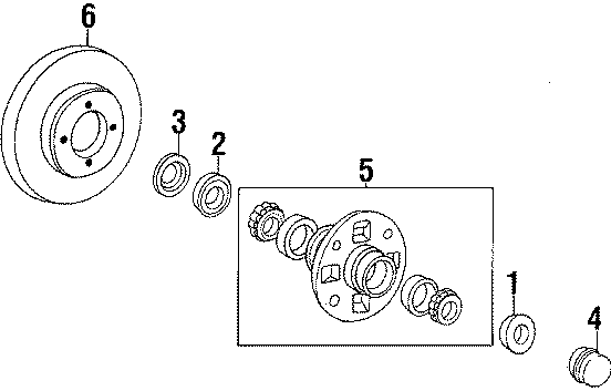 Diagram WHEELS & FRONT SUSPENSION. BRAKE COMPONENTS. for your 2025 Toyota Corolla   