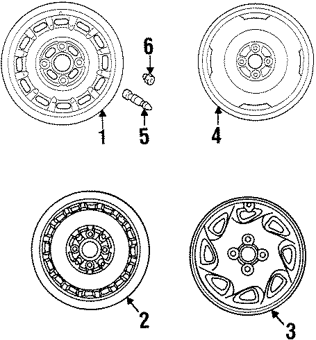 Diagram WHEELS. for your 1997 Toyota Avalon   